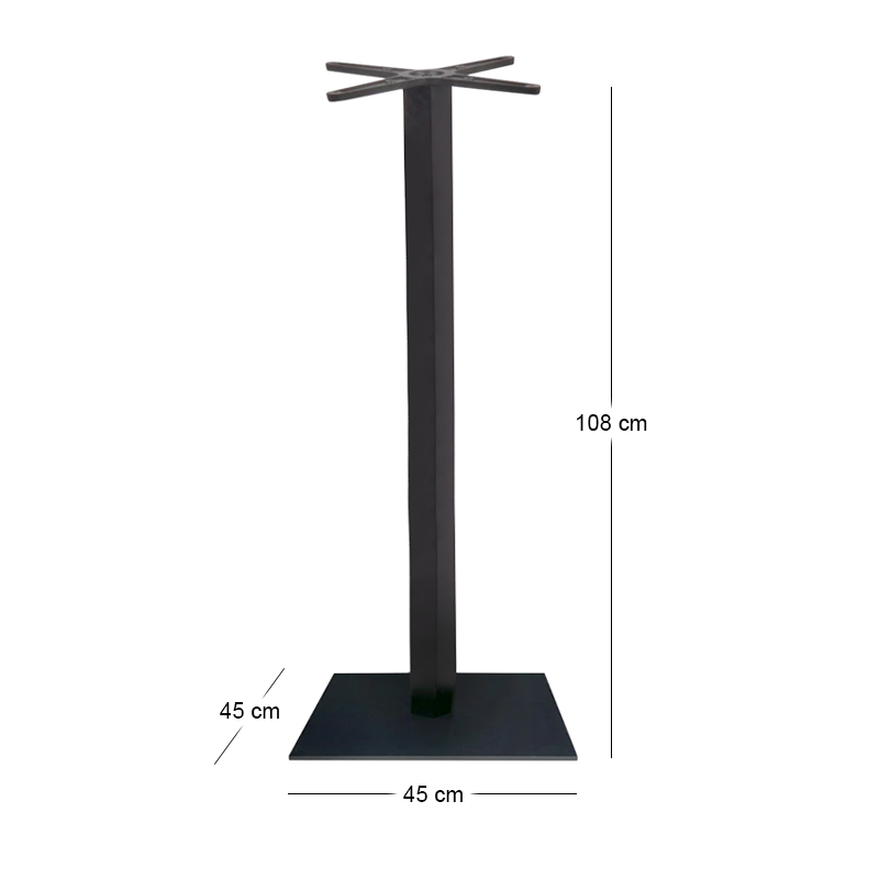 PRATO-W Βάση Τραπεζιού BAR 45x45cm H.108cm Μέταλλο Βαφή Μαύρο / 13,00Kg