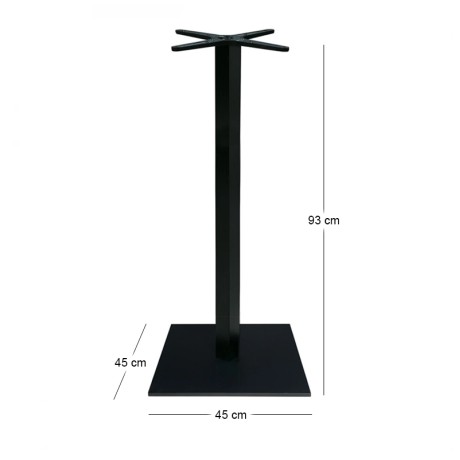 PRATO-W BAR 45x45cm Steel Base H93cm (adjustable feet)