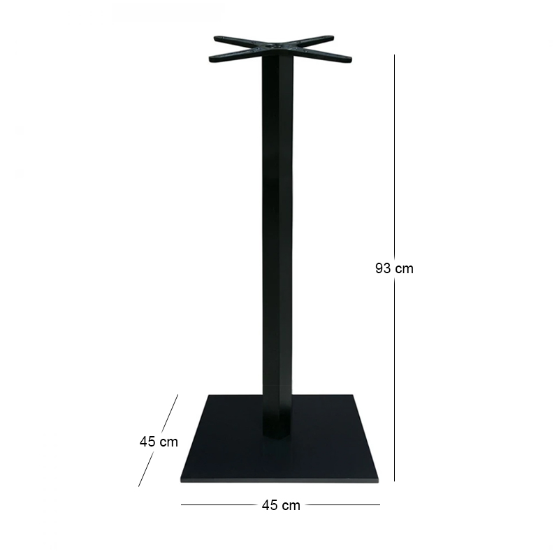 PRATO-W BAR 45x45cm Steel Base H93cm (adjustable feet)