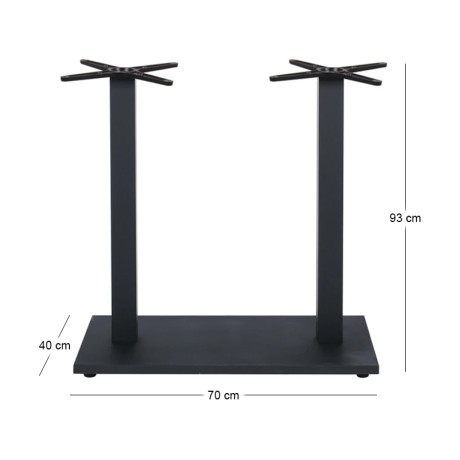 PRATO-W BAR 70x40cm Metal Base H93cm (adjustable feet)