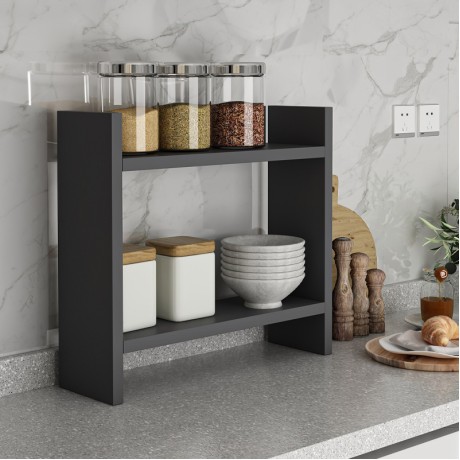 Ραφιέρα κουζίνας Denver Megapap χρώμα ανθρακί 34x10x30εκ.
