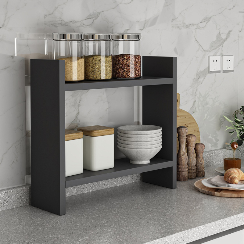 Denver Megapap melamine kitchen shelf in anthracite color 34x10x30cm.