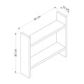 Denver Megapap melamine kitchen shelf in anthracite color 34x10x30cm.