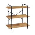 BOOKCASE 80x34x80cm Metal Black/Sonoma