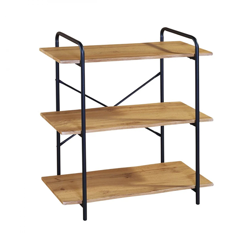 BOOKCASE 80x34x80cm Metal Black/Sonoma