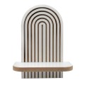 Artwill Megapap MDF wall shelf in white - oak 26x13x35cm.