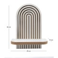 Artwill Megapap MDF wall shelf in white - oak 26x13x35cm.