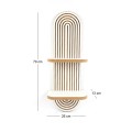 Artwill Megapap MDF wall shelf in white - oak 26x13x70cm.