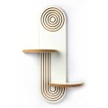 Ραφιέρα τοίχου Artwill Megapap Mdf χρώμα λευκό - oak 46x13x70εκ.
