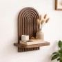 Artwill Megapap MDF wall shelf in wenge 26x13x35cm.