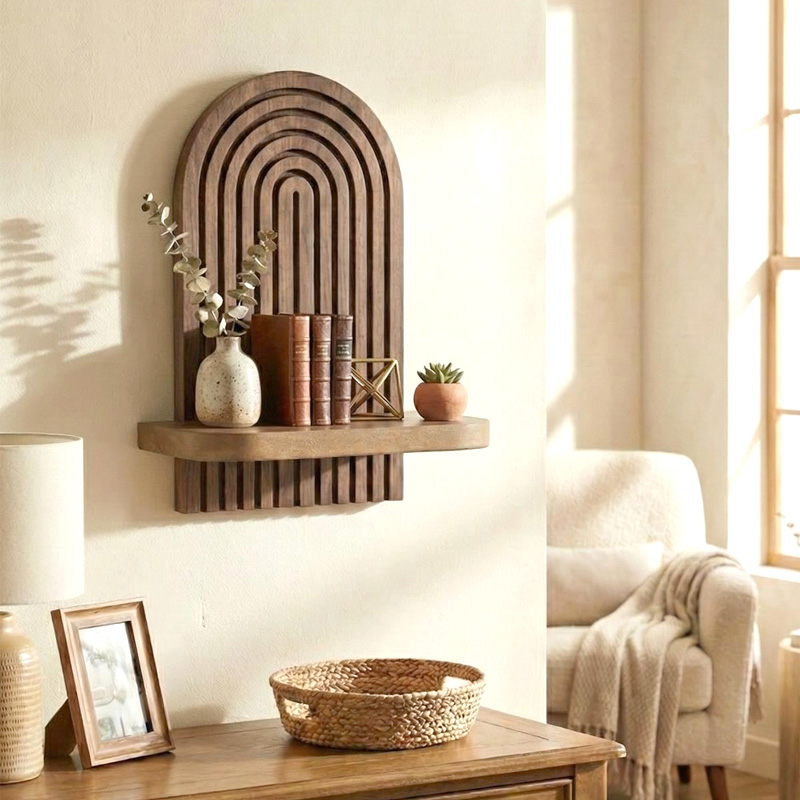 Artwill Megapap MDF wall shelf in wenge 26x13x35cm.