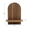Artwill Megapap MDF wall shelf in wenge 26x13x35cm.