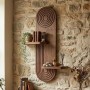 Ραφιέρα τοίχου Artwill Megapap Mdf χρώμα wenge 46x13x70εκ.