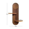 Ραφιέρα τοίχου Artwill Megapap Mdf χρώμα wenge 46x13x70εκ.