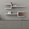 Fork Megapap melamine 2 pieces wall shelves in white color 75x19,5x18cm.