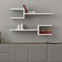 Fork Megapap melamine 2 pieces wall shelves in white color 75x19,5x18cm.