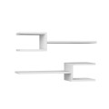 Fork Megapap melamine 2 pieces wall shelves in white color 75x19,5x18cm.