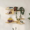 Fork Megapap melamine 2 pieces wall shelves in sapphire oak color 75x19,5x18cm.