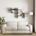 Halic Megapap melamine wall shelf in anthracite color 150x22x82cm.