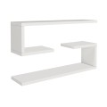 Jenika Megapap melamine 2 pieces wall shelf in white color 60x14,5x18cm.