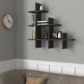Juke Megapap melamine wall self in anthracite color 81,8x18x80cm.