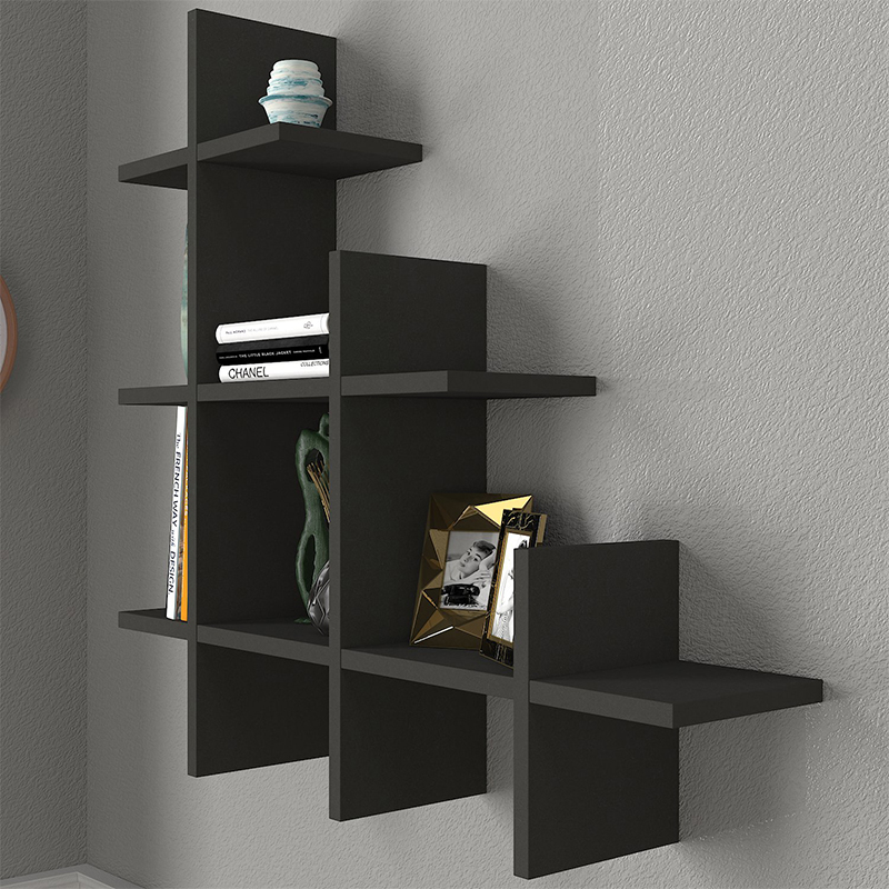 Juke Megapap melamine wall self in anthracite color 81,8x18x80cm.