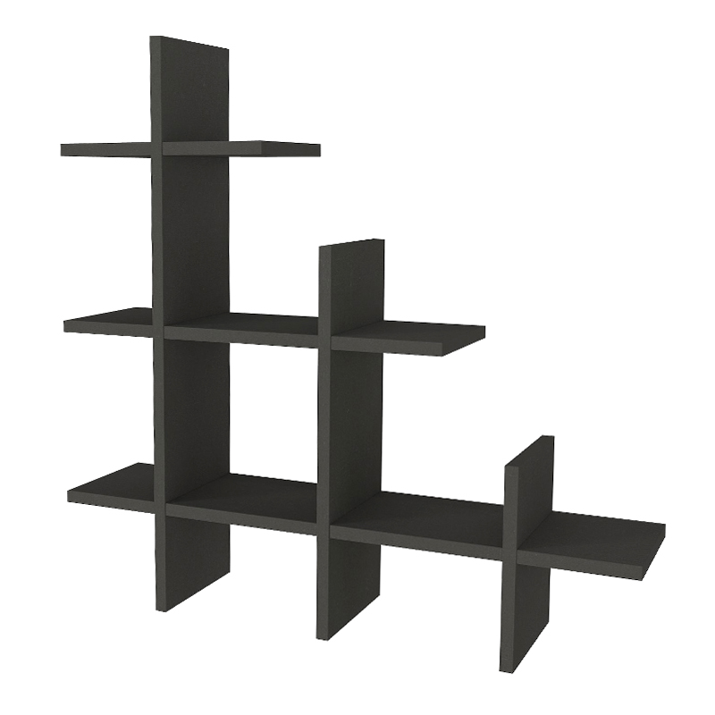 Juke Megapap melamine wall self in anthracite color 81,8x18x80cm.
