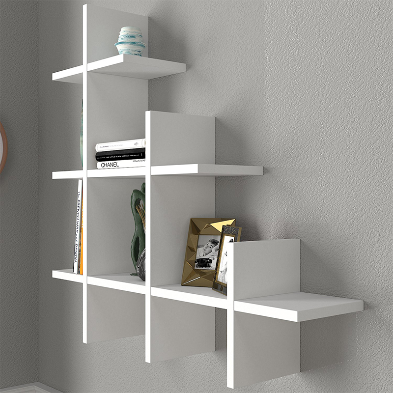 Juke Megapap melamine wall self in white color 81,8x18x80cm.