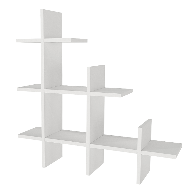 Juke Megapap melamine wall self in white color 81,8x18x80cm.