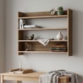 Lane Megapap melamine wall shelf in walnut ud color 85x15x66cm.