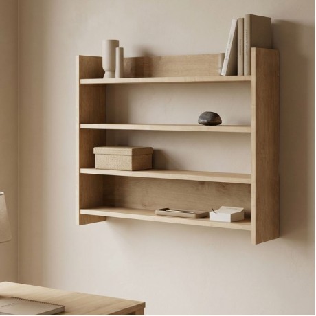 Ραφιέρα τοίχου Lane Megapap χρώμα sapphire oak 85x15x66εκ.
