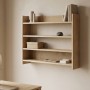 Lane Megapap melamine wall shelf in sapphire oak color 85x15x66cm.