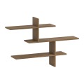Leo Megapap melamine wall shelf in light brown color 123x22x80cm.
