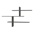 Leo Megapap melamine wall shelf in anthracite color 123x22x80cm.