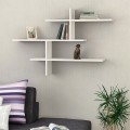 Ραφιέρα τοίχου Leo Megapap χρώμα λευκό 123x22x80εκ.