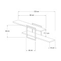 Mone Megapap melamine wall shelf in white color 120x18x30cm.