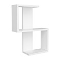 Octa Megapap melamine wall shelf in white color 45x16.4x60cm.