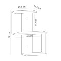Octa Megapap melamine wall shelf in white color 45x16.4x60cm.