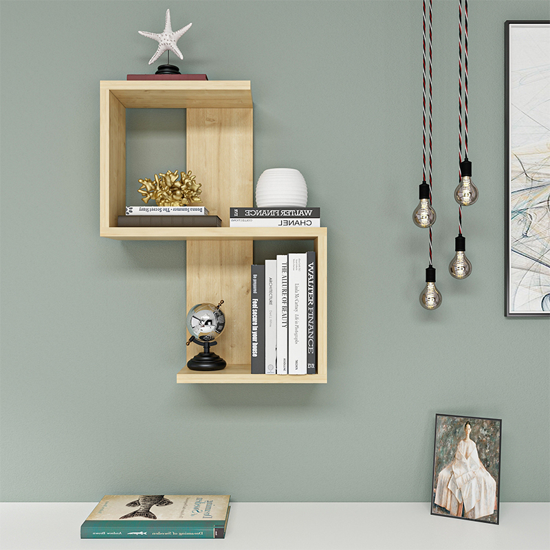 Ραφιέρα τοίχου Octa Megapap χρώμα sapphire oak 45x16,4x60εκ.