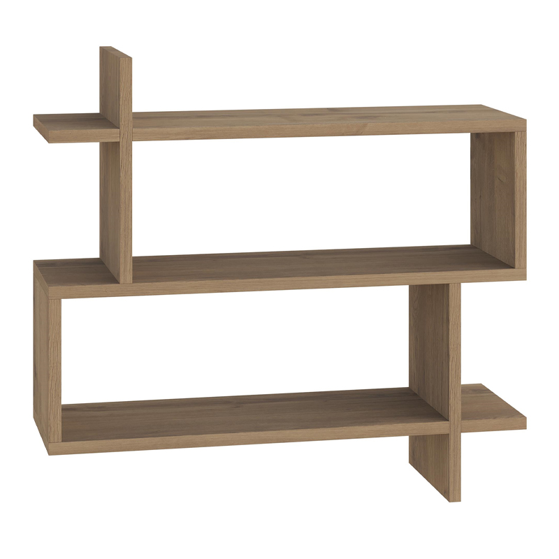 Paralel Megapap melamine wall shelf in light brown color 70x22x65cm.