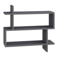 Paralel Megapap melamine wall shelf in anthracite color 70x22x65cm.