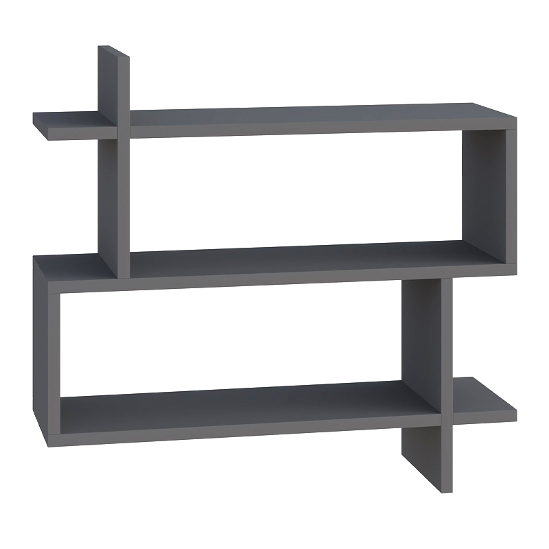 Paralel Megapap melamine wall shelf in anthracite color 70x22x65cm.