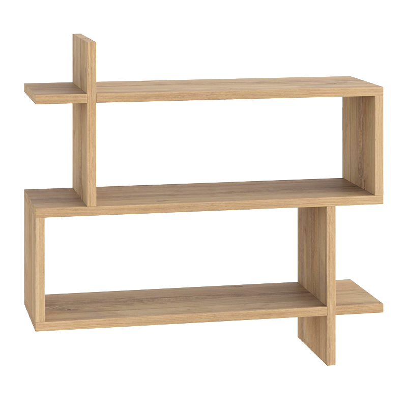 Paralel Megapap melamine wall shelf in natural beech color 70x22x65cm.