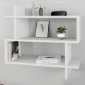 Paralel Megapap melamine wall shelf in white color 70x22x65cm.