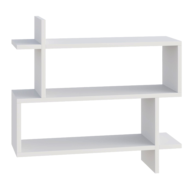 Paralel Megapap melamine wall shelf in white color 70x22x65cm.