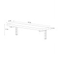 Versa Megapap 3 pieces melamine wall shelves in pine oak color 80x19x17cm.
