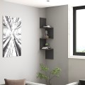 Zikzak Megapap melamine wall shelf in anthracite color 25x25x105.4cm.