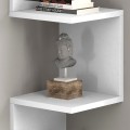 Zikzak Megapap melamine wall shelf in white color 25x25x105.4cm.