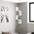 Zikzak Megapap melamine wall shelf in white color 25x25x105.4cm.