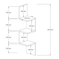 Zikzak Megapap melamine wall shelf in sapphire oak color 25x25x105.4cm.